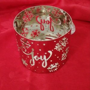 Candle Stand Winter Snowflakes and Joy 2 PK. Set